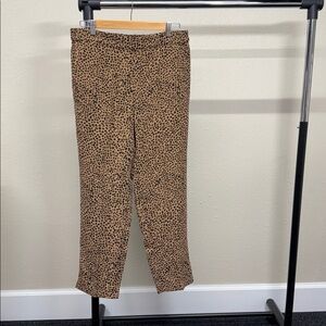 J. Crew Tan and Black Animal Print Pants